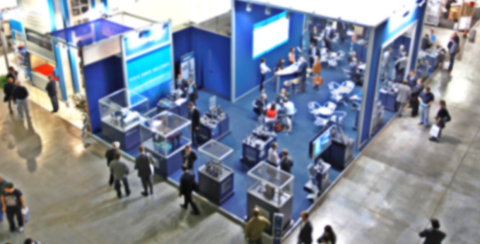 Aerial View of a Tradeshow Hall