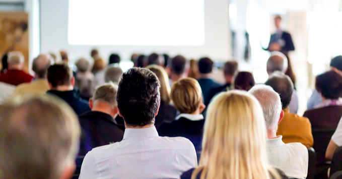 Businesspeople Attending a Work Conference