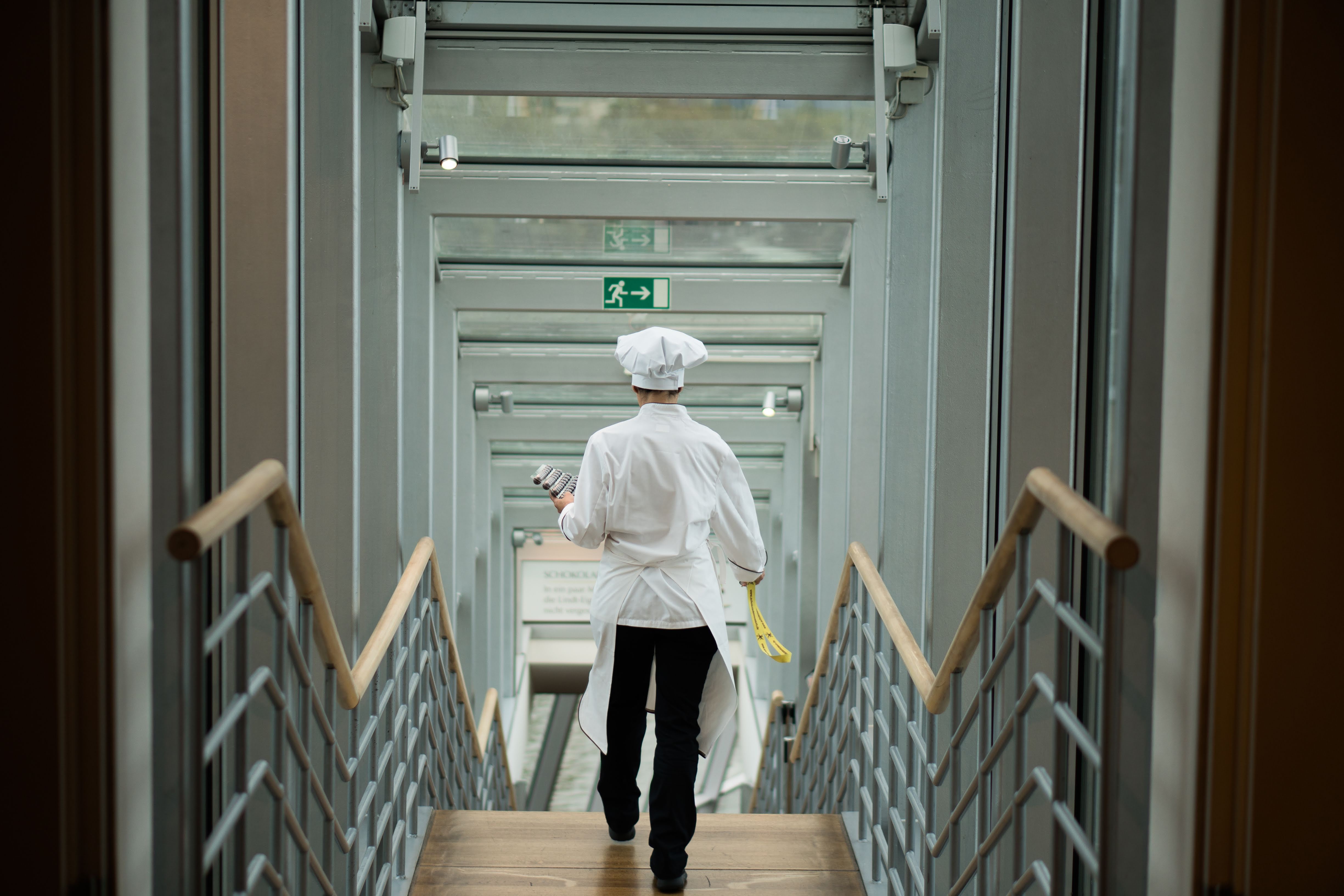 Chef on Stairs