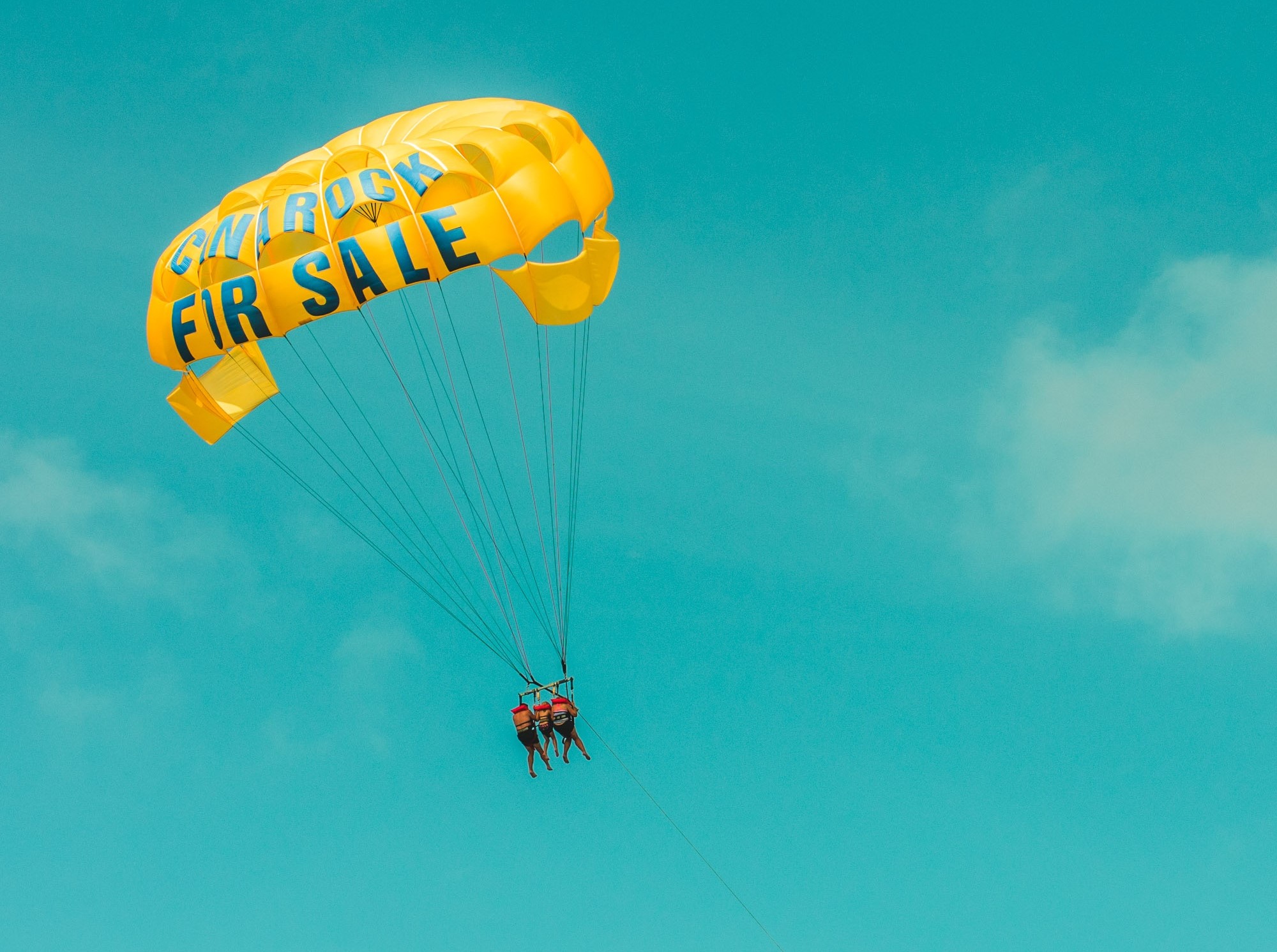 advertisement on parachute