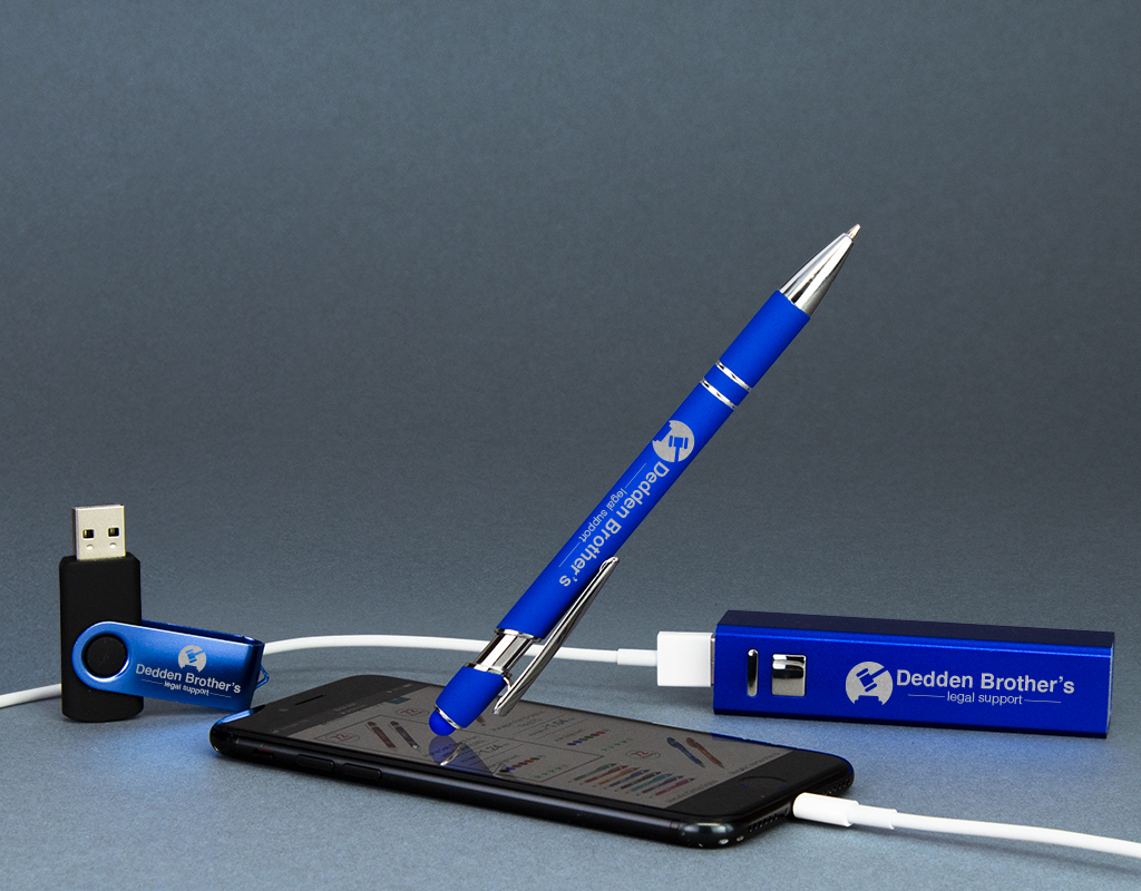 Custom USB, portable charger, and stylus pen