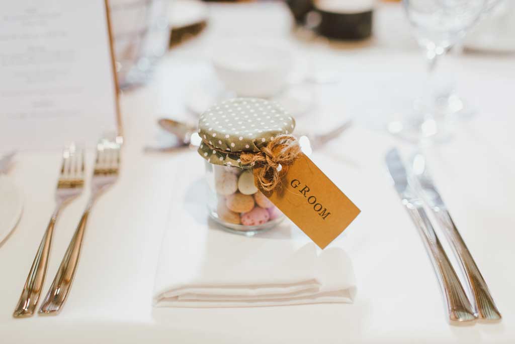 Wedding favor on table