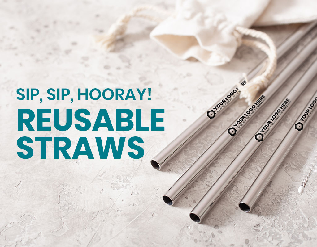 Stainless Steel Straw Set - Sip, Sip, Hooray