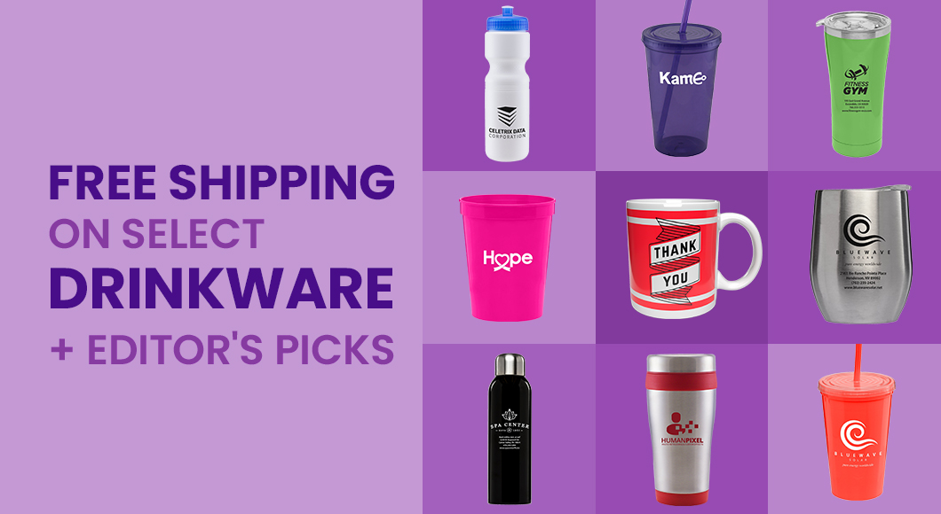 Customized Drink Ware with Free Shipping Including Mugs, Tumblers, Water Bottles & Stadium Cups