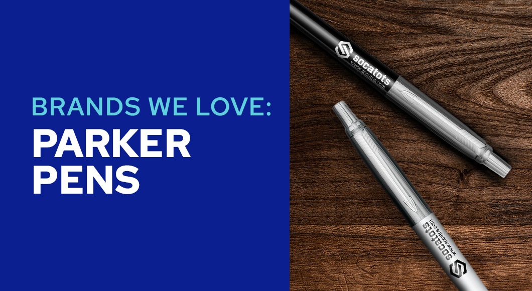 Parker Jotter Pens on wooden table in support of brands we love.