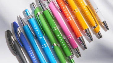Promotional pens with business names engraved