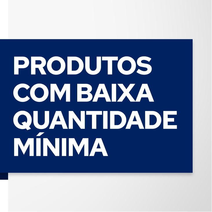 Produtos com baixa quantidade mínima