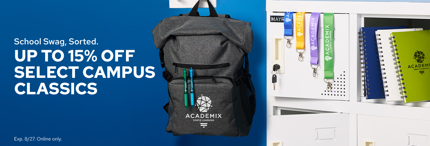 Save on back-to-school promotional products