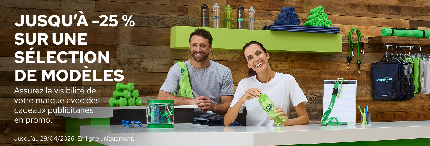 Économisez sur une sélection d’objets publicitaires