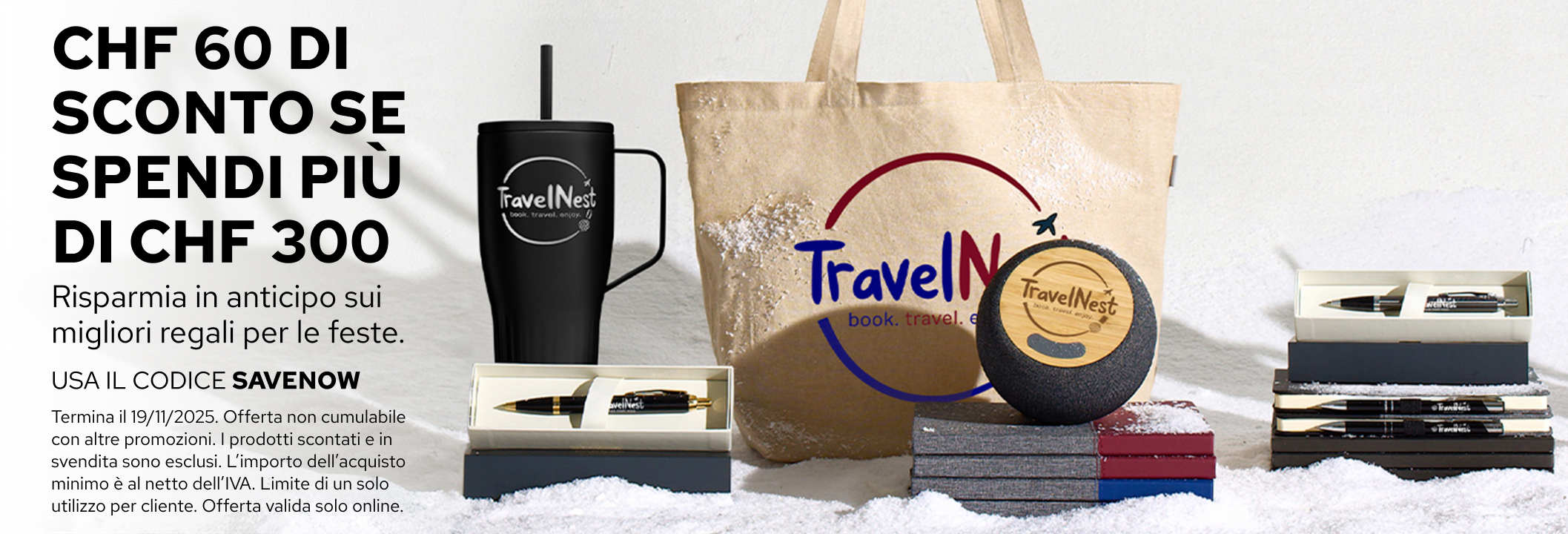Risparmia CHF 60 sui gadget personalizzati
