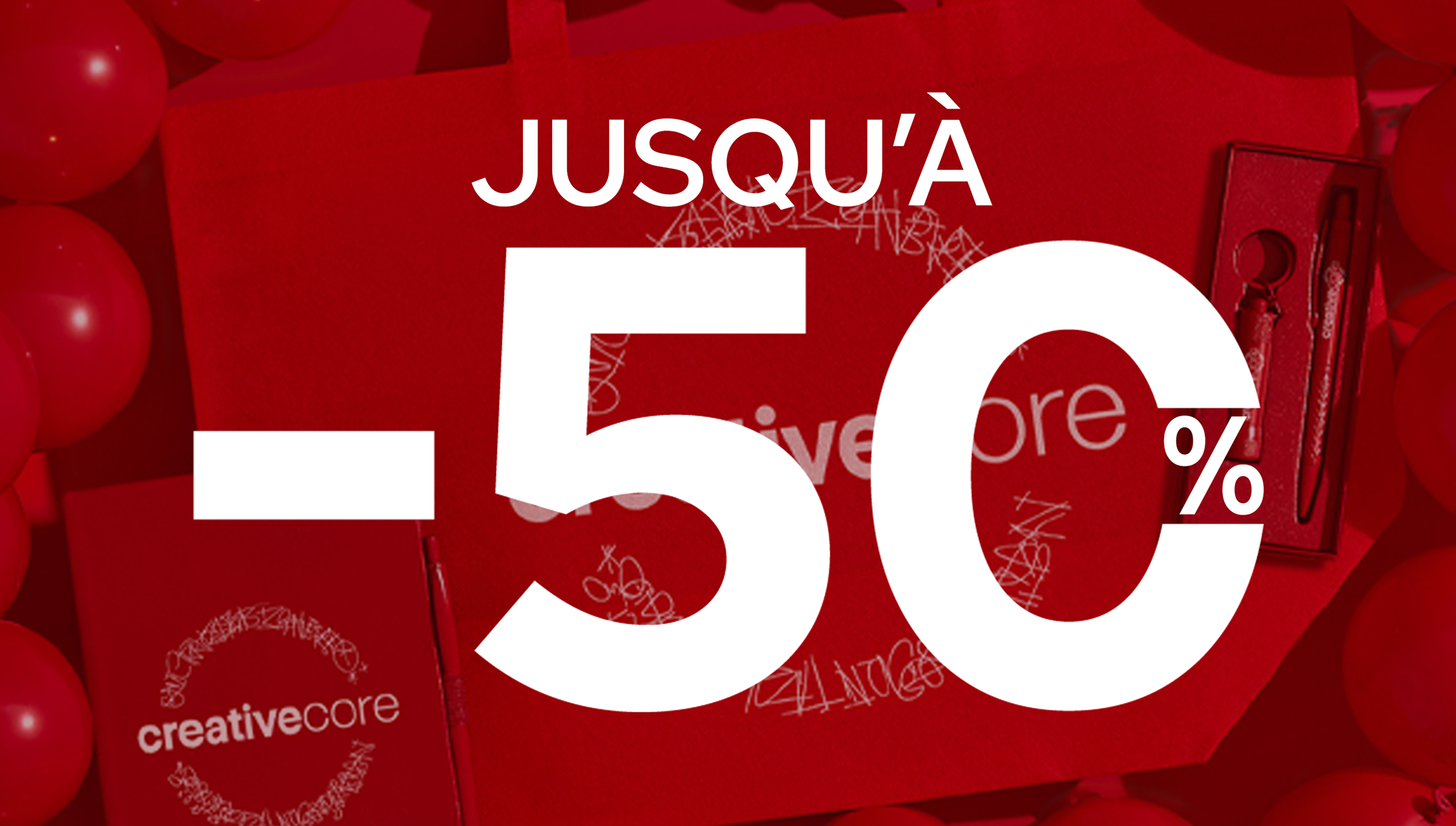 Jusqu’à -50% + Livraison OFFERTE sur les objets publicitaires
