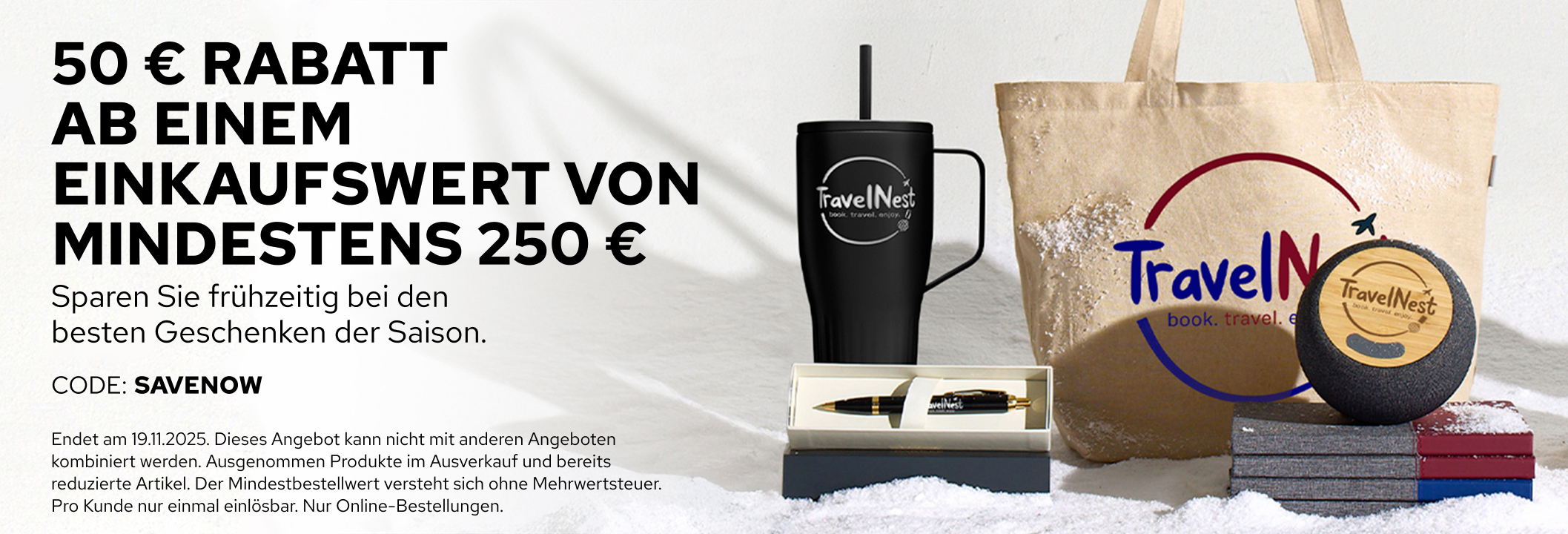 Sparen Sie 50 € auf Werbeartikel