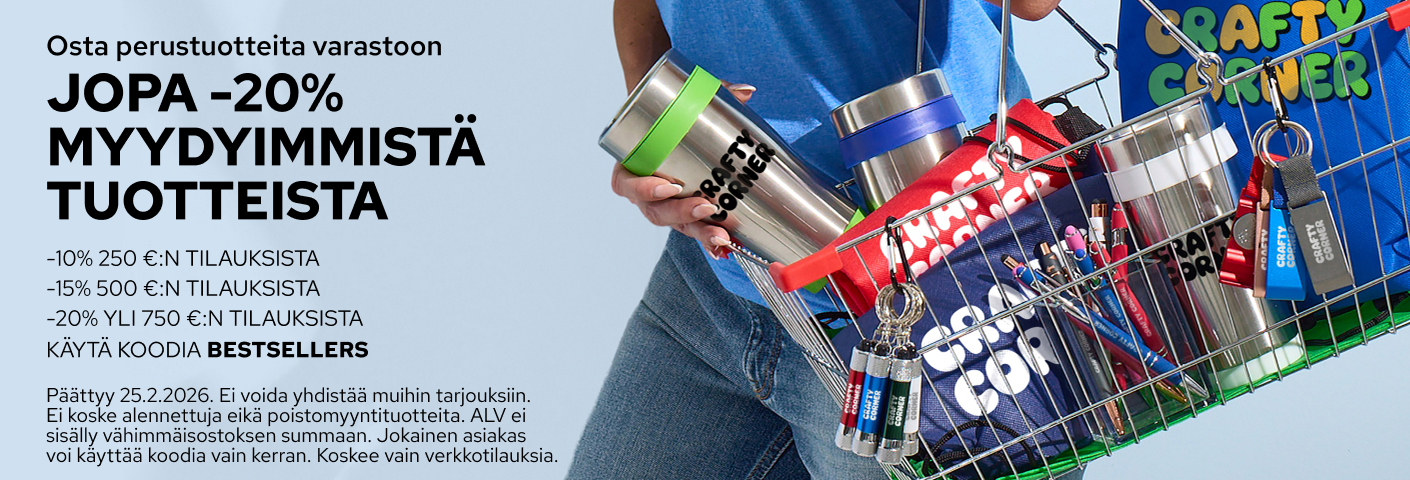 Jopa –20 % mainostuotteista