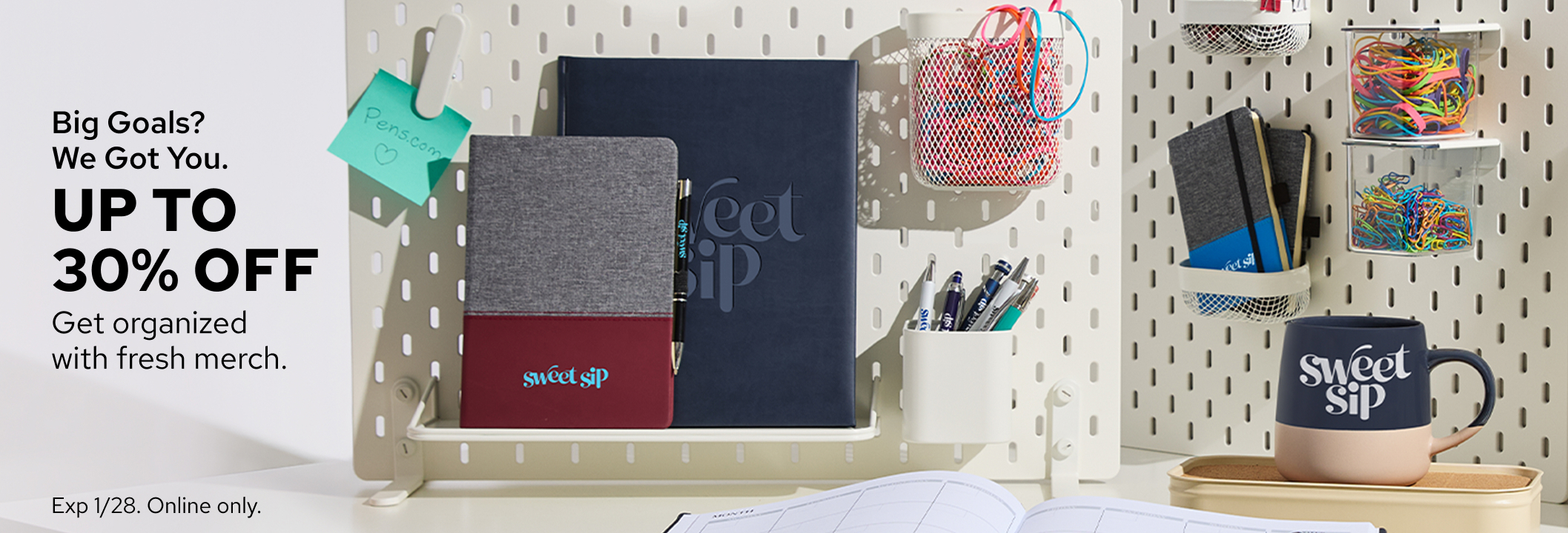 Up to 30% off promotional products.