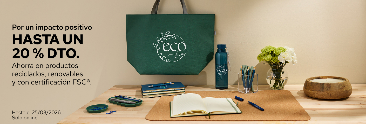 Hasta un 20 % DTO. en productos personalizados
