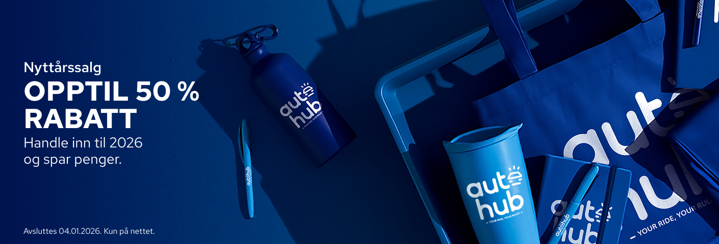 Opptil 50 % rabatt på reklameprodukter så lenge lageret rekker.