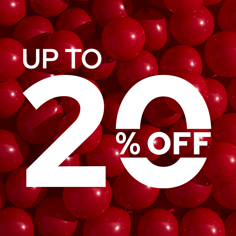 Up to 20% off apparel