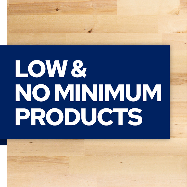 Low & No Minimum Products