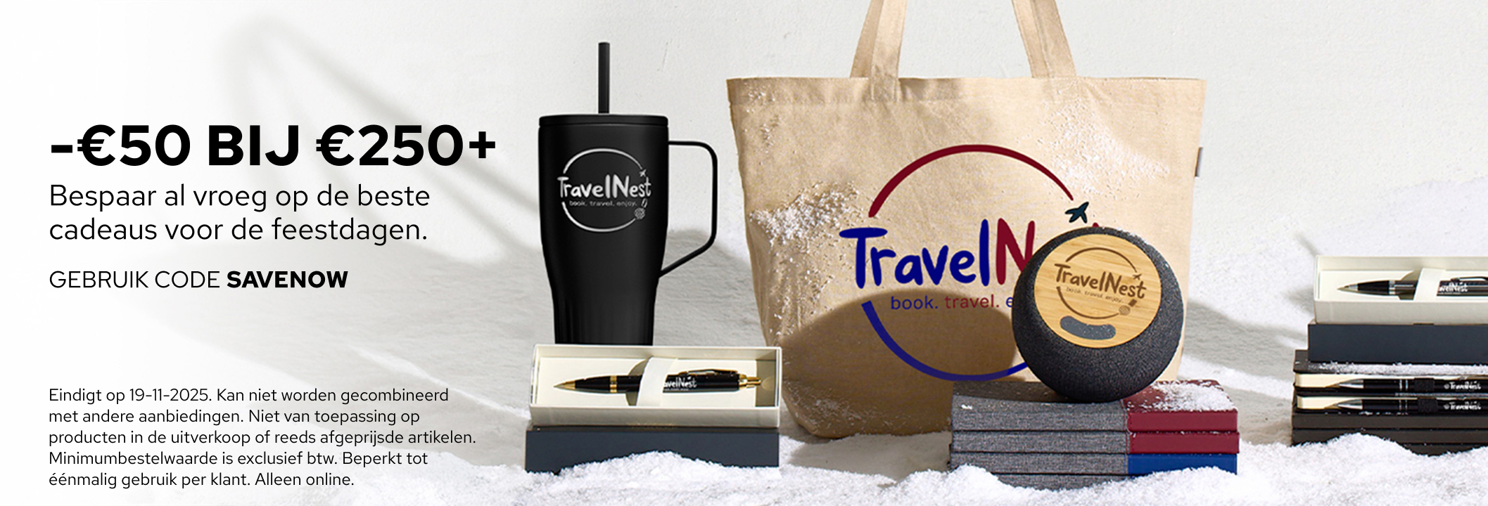 Bespaar €50 op promotieproducten
