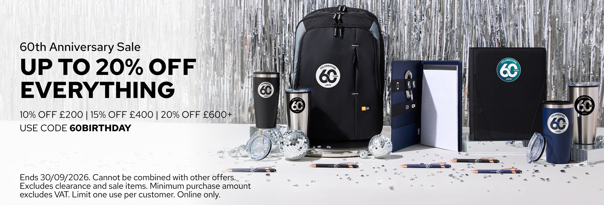 Save up to 20% on promotional products sitewide.