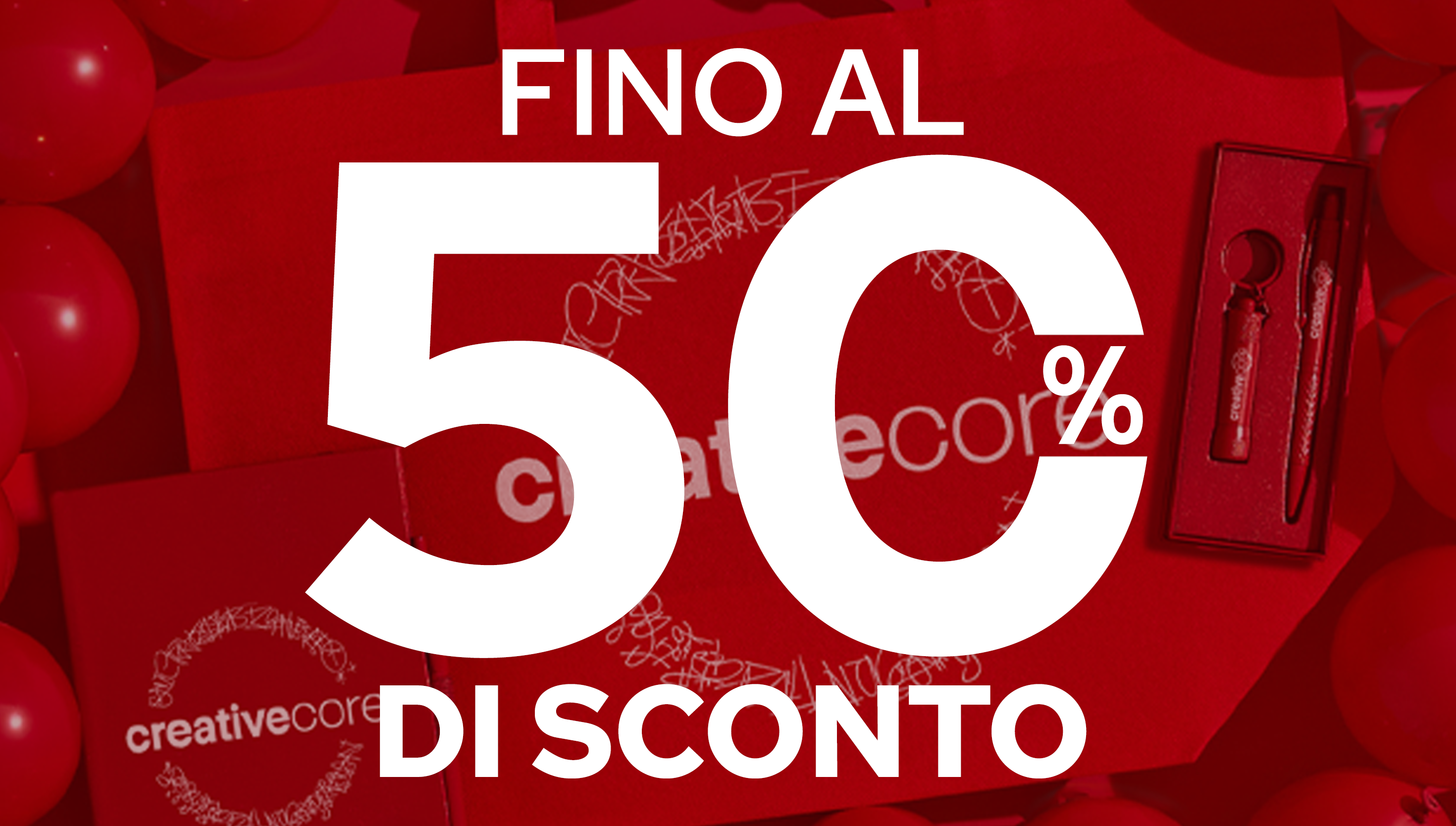 Fino al 50% DI SCONTO + consegna GRATUITA sui gadget personalizzati