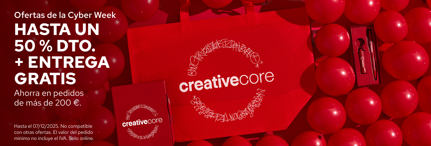 Hasta un 50 % DTO. + entrega GRATIS en productos personalizados