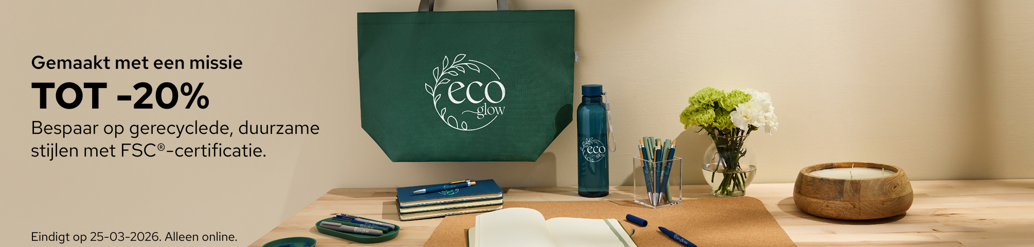 Tot -20% op promotionele producten.