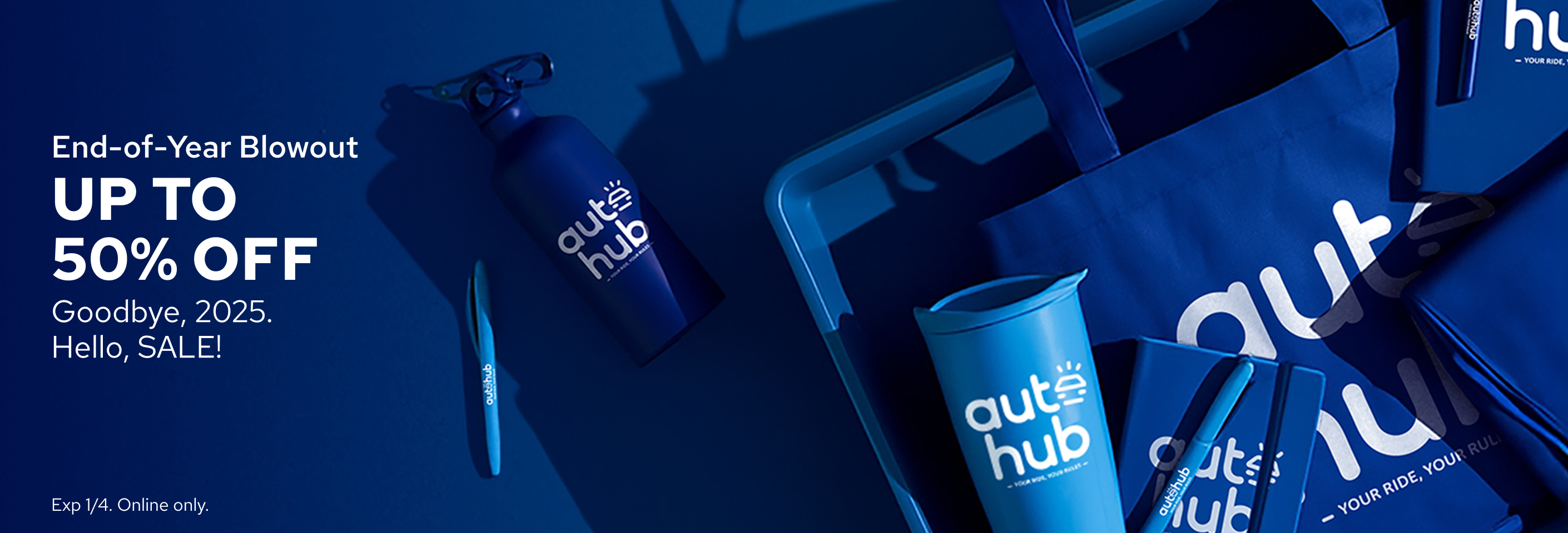 Up to 50% off promotional products while supplies last.