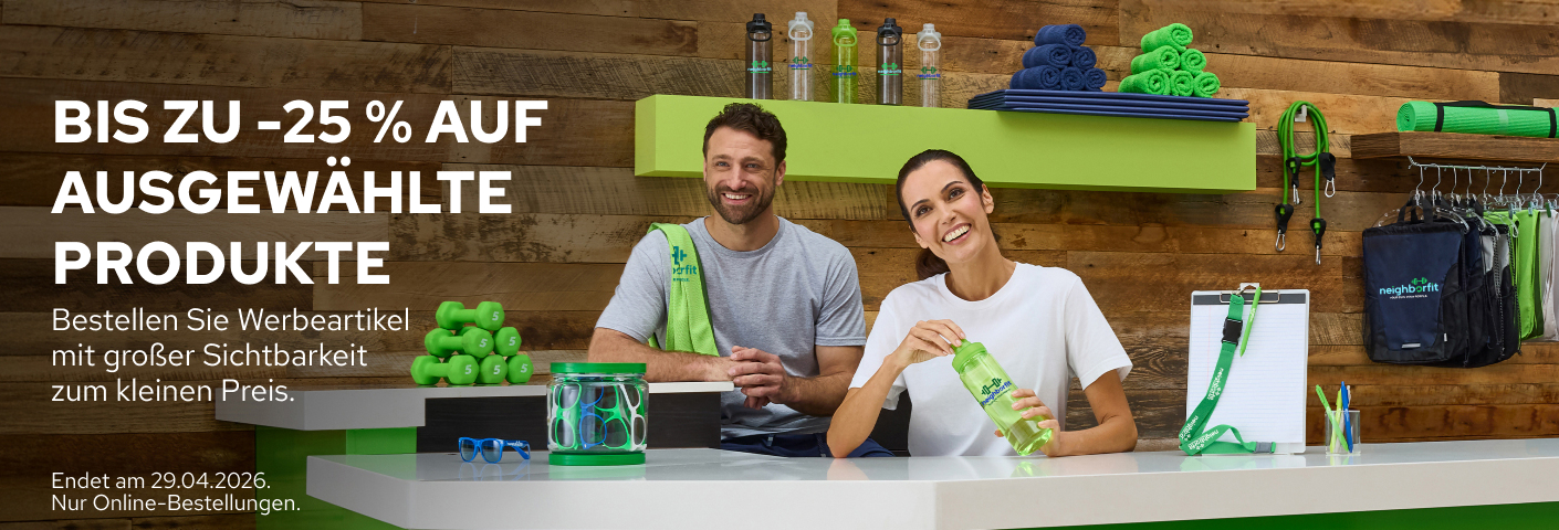 Sparen Sie auf ausgewählte Werbeartikel