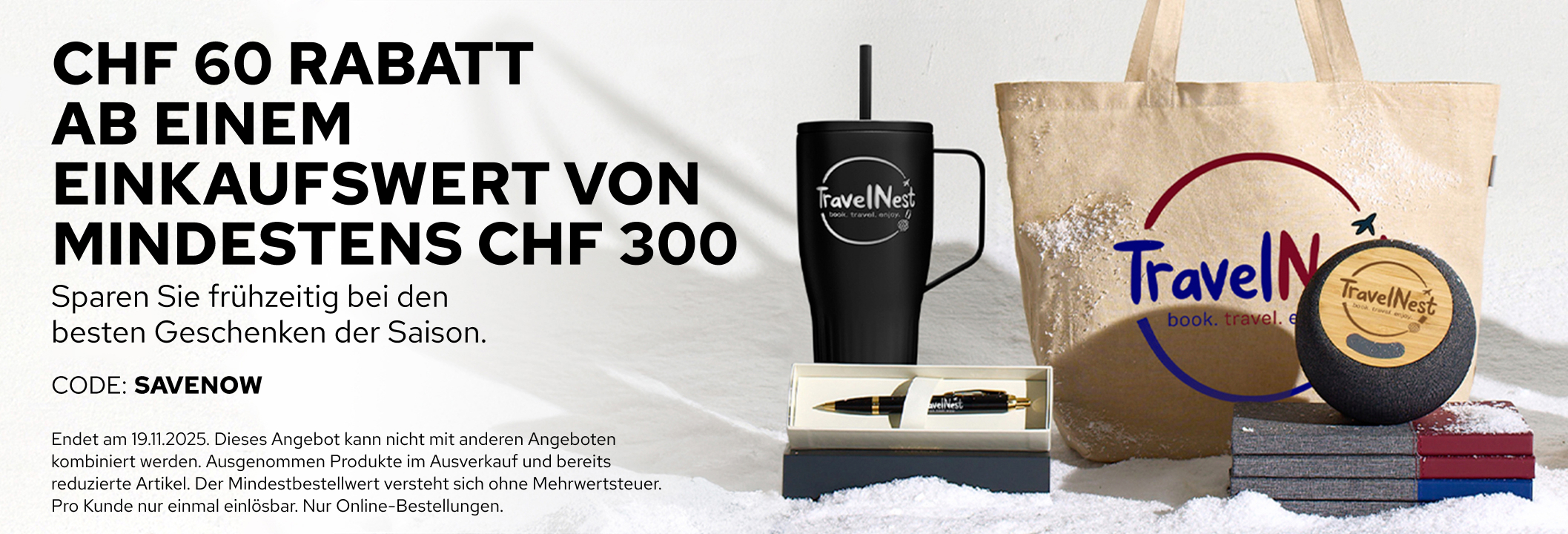 Sparen Sie CHF 60 auf Werbeartikel