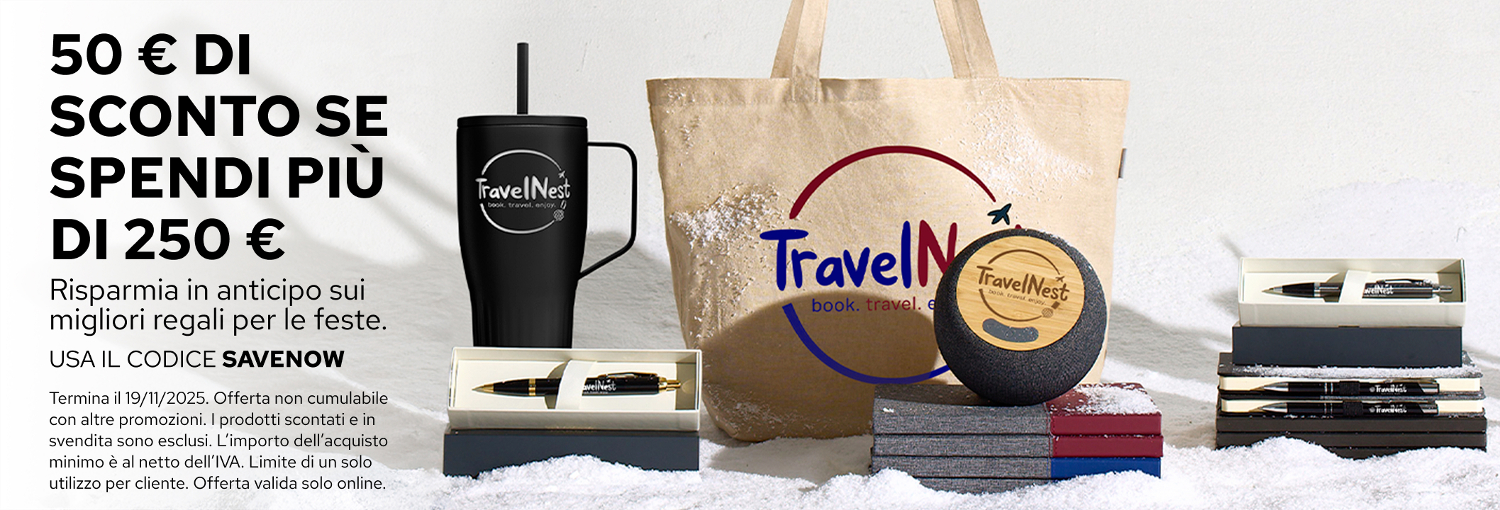 Risparmia 50 € sui gadget personalizzati
