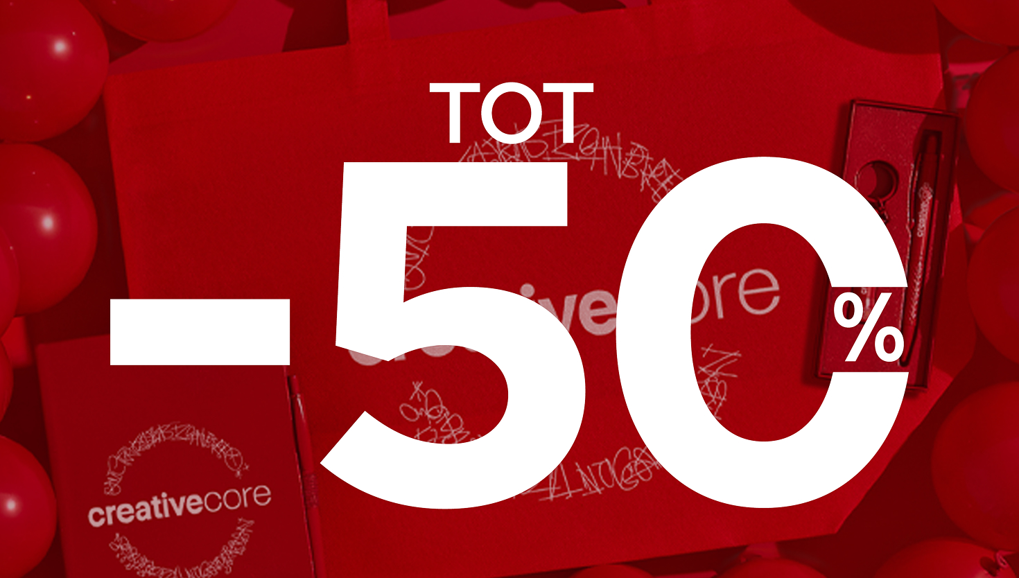 Tot -50% + GRATIS verzending van promotionele producten