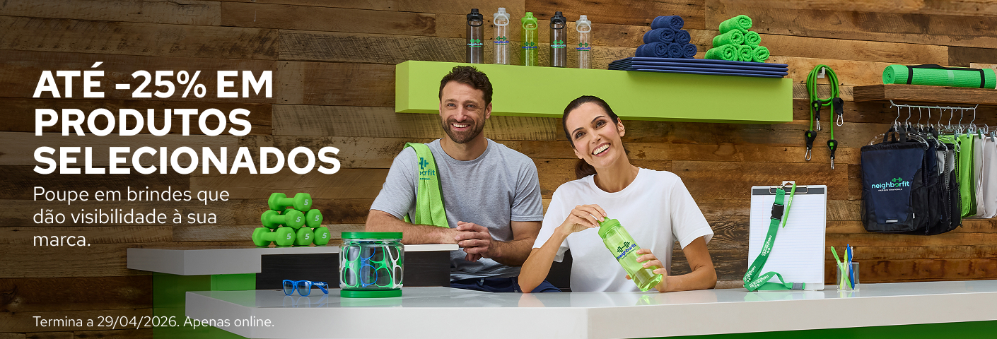 Poupe em produtos promocionais selecionados