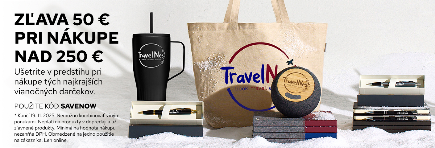 Ušetrite 50 € pri nákupe reklamných predmetov s potlačou