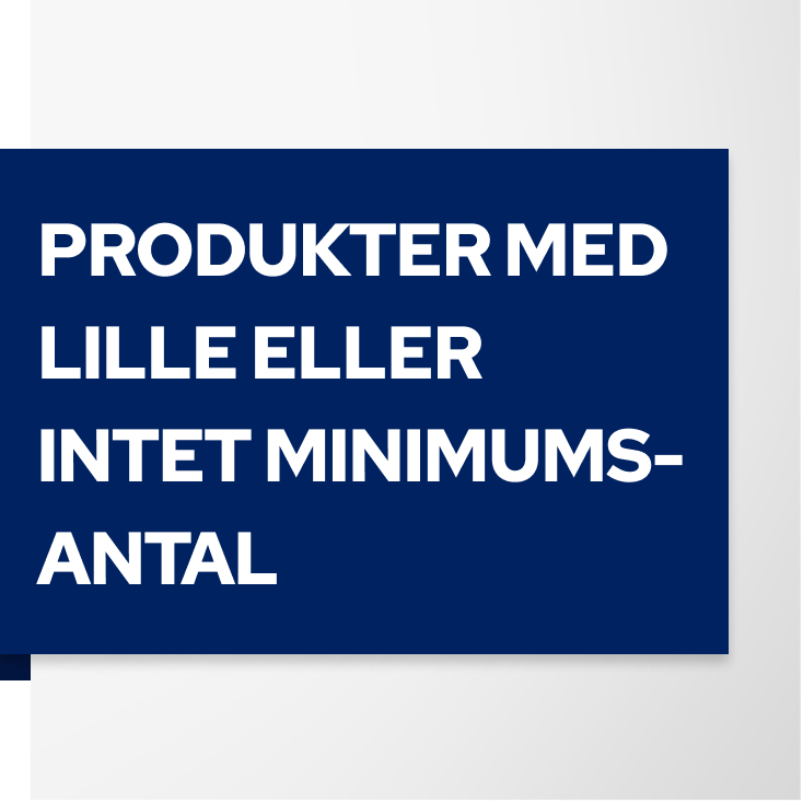 Reklameartikler med lavt minimumsantal