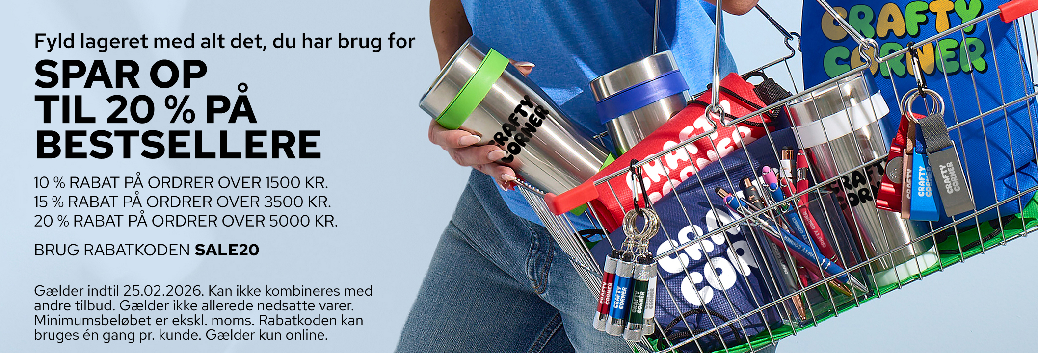 Op til 20 % rabat på reklameartikler