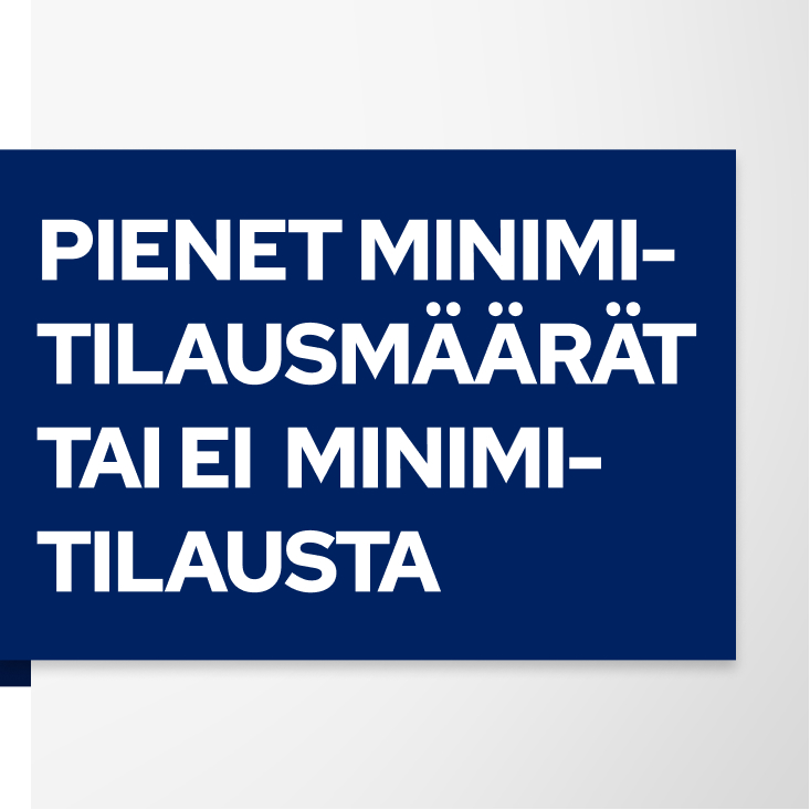 Pienen vähimmäismäärän mainostuotteet