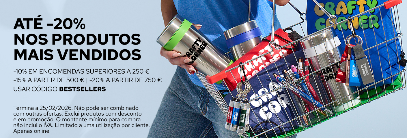 Até -20% em produtos promocionais