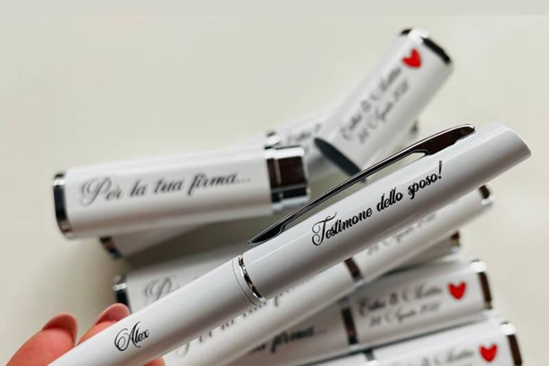 Penne Personalizzate con Nome, Penne a Sfera Personalizzabile con Incisione Nome Logo Messaggio