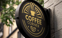 Sign for local coffee shop to get brand visibility for small business